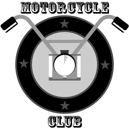 Motorcyclist logo. Flat design, vector illustration, vector.のイラスト素材
