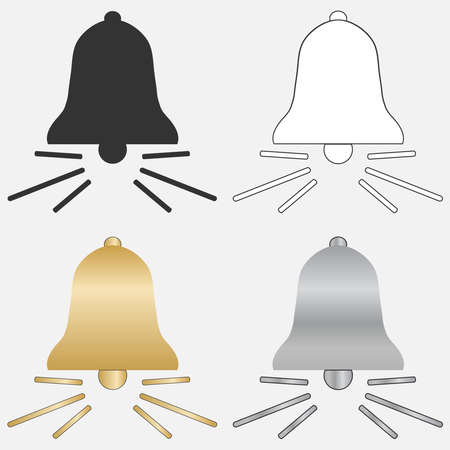 Hand bell icon. Flat design, vector illustration, vector.のイラスト素材