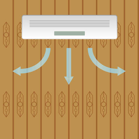 Air conditioning on the wall. Flat design, vector illustration, vector.のイラスト素材