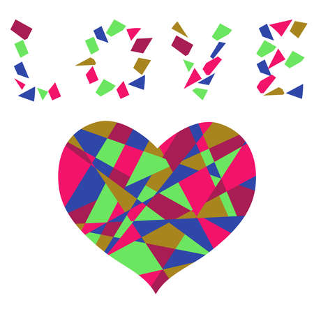 Love card. Flat design, vector illustration, vector.のイラスト素材