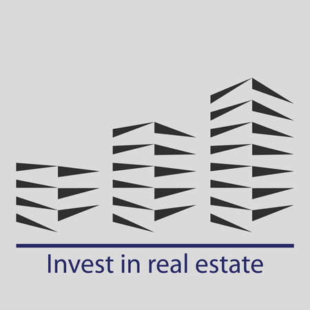Logo of real estate. Flat design, vector illustration, vector.のイラスト素材