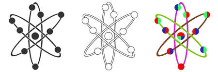 Molecule icon. Flat design, vector illustrationのイラスト素材