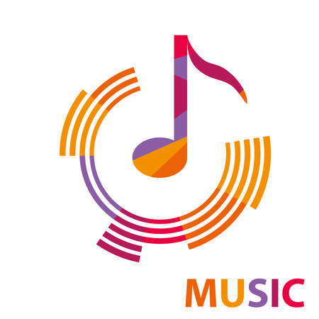 Music icon note. Flat design, vector illustrationのイラスト素材