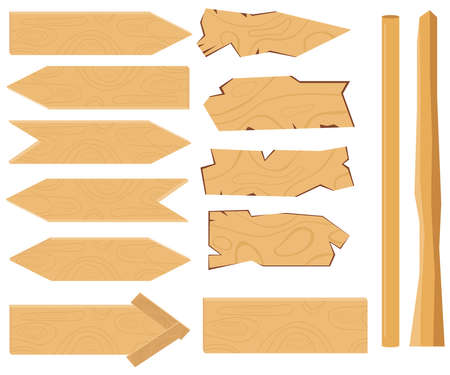 Pointing boards. Flat design, vector illustration, vector.のイラスト素材