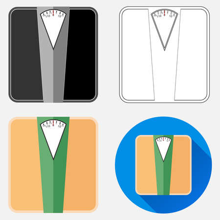 Floor scales. Flat design, vector illustration.のイラスト素材