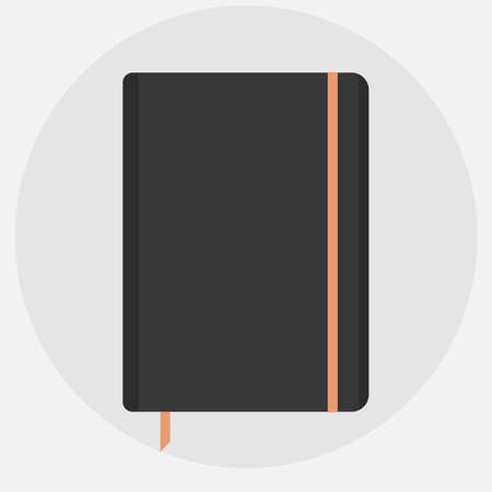 Notebook icon. Flat design, vector illustration, vector.のイラスト素材