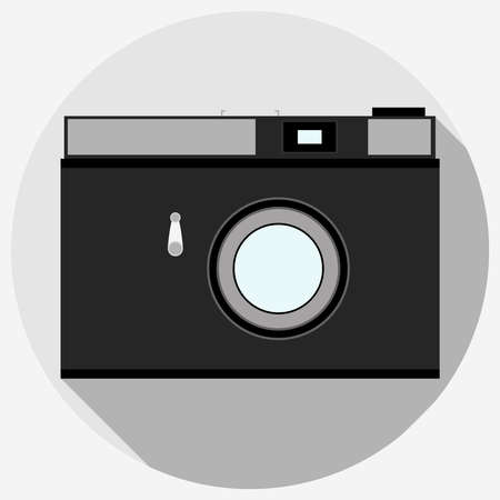 Retro camera. Flat design, vector illustration, vector.のイラスト素材