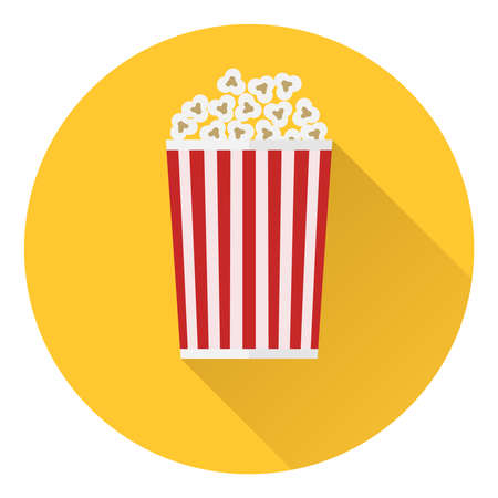 Popcorn icon. Flat design, vector illustration, vector.のイラスト素材