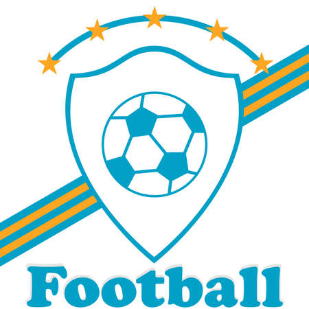 Logo of football. Flat design, vector illustration, vector.のイラスト素材