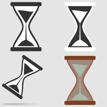 Hourglass icon. Flat design, vector illustration, vector.のイラスト素材