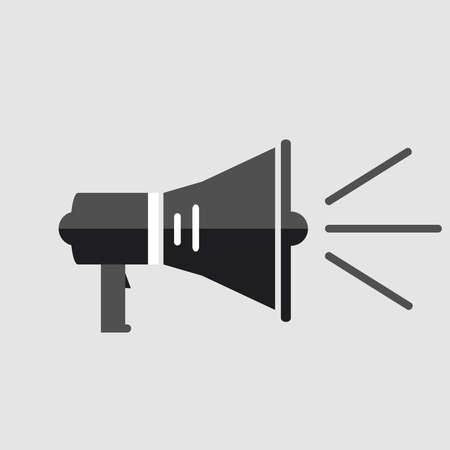 Loudspeaker icon. Flat design, vector illustration, vector.のイラスト素材