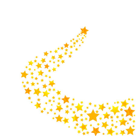 A shooting star, a meteorite. Flat design, vector illustration, vector.のイラスト素材