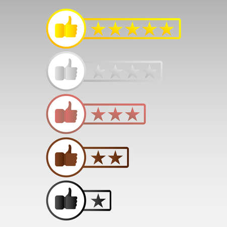 Rating, put a rating. Flat design, vector illustration, vector.のイラスト素材
