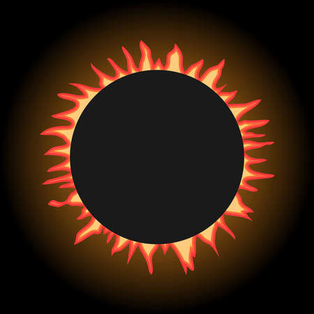Eclipse of the sun. Flat design, vector illustration, vector.
