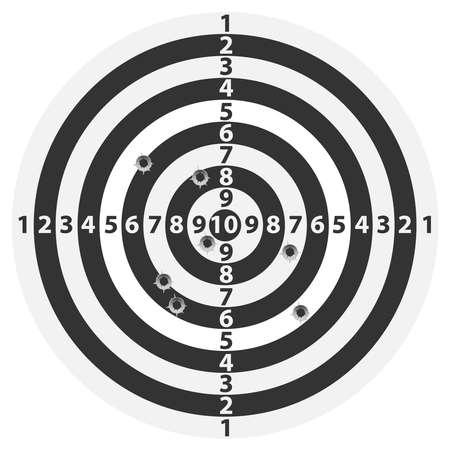 Target for shooting. Flat design, vector illustration.のイラスト素材