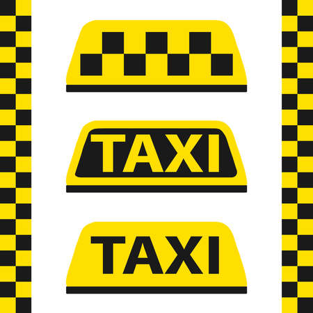 Taxi logo, taxi. Flat design, vector illustration, vector.のイラスト素材