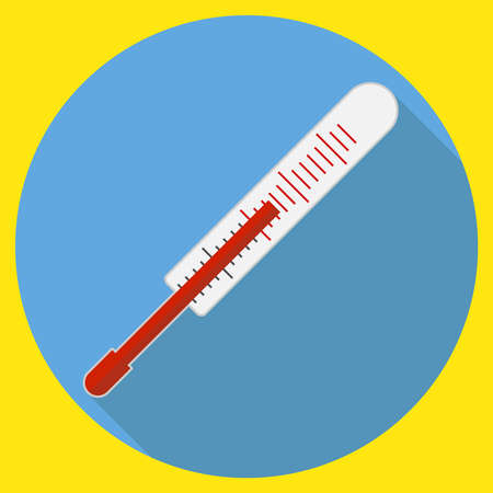 Thermometer for temperature measurement. Flat design, vector illustration, vector.のイラスト素材