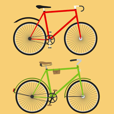 Bicycle icon. Flat design, vector illustration, vector.のイラスト素材