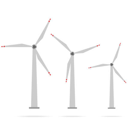 Wind turbine. Sleek design, vector illustrationのイラスト素材