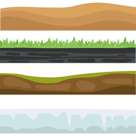 Earth's landscape. Flat design, vector illustration, vector.のイラスト素材
