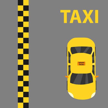 Taxi Flat design, vector illustration, vector.のイラスト素材