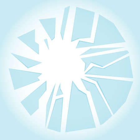 Shards of glass. Background of glass shards arranged in a circle. Flat design, vector illustration, vector.のイラスト素材