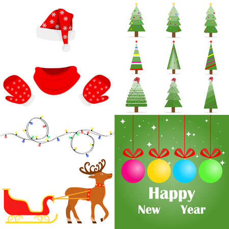 Christmas and New Year elements icon.のイラスト素材