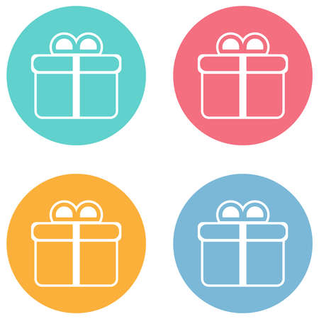 Gift box icon, gift boxes icons set. vector illustration. Vector.のイラスト素材