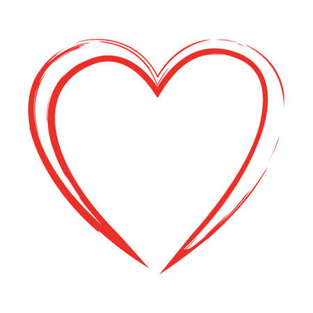 Heart icon. Heart of multicolored circles. Flat design, vector illustration, vector.のイラスト素材