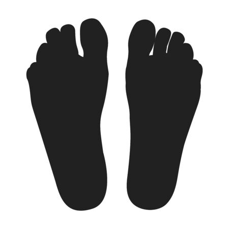 Two black feet. Right and left foot.のイラスト素材