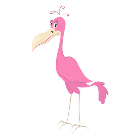 Vector illustration of a cartoon birdのイラスト素材