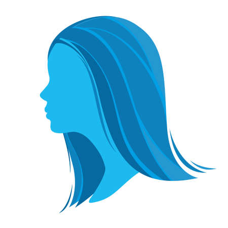 Beautiful girl with long hairのイラスト素材