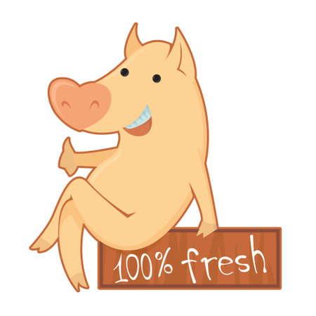 vector illustration of fresh porkのイラスト素材