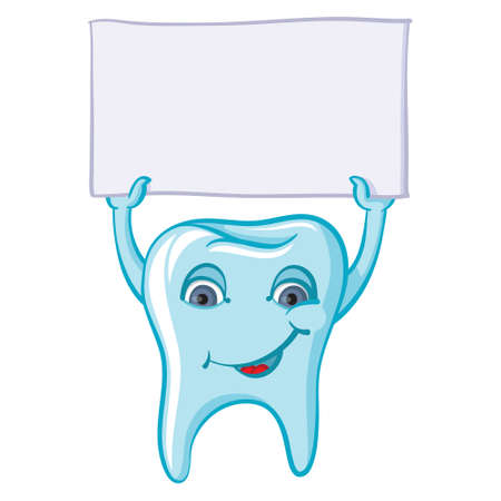 Vector Illustration of a tooth mascotのイラスト素材