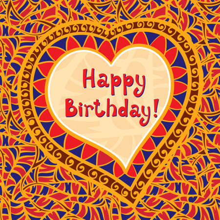 seamless pattern  with heart in the middleのイラスト素材