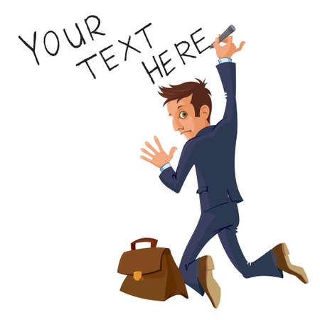 businessman  writing on white space areaのイラスト素材