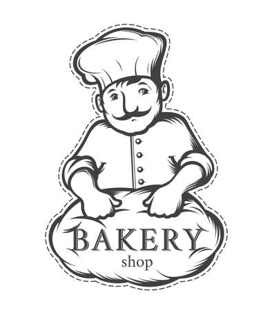baker, label or logo for  bakeriesのイラスト素材