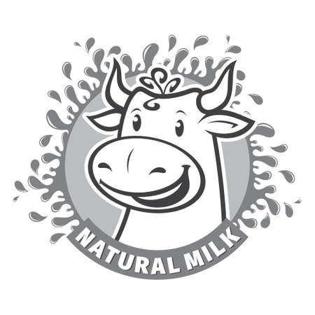 Fresh natural milk design templateのイラスト素材