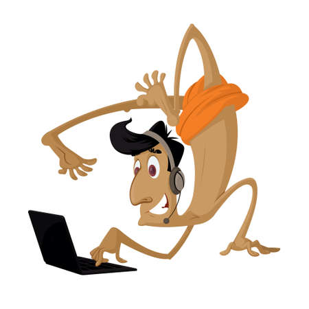 customer service operatorのイラスト素材