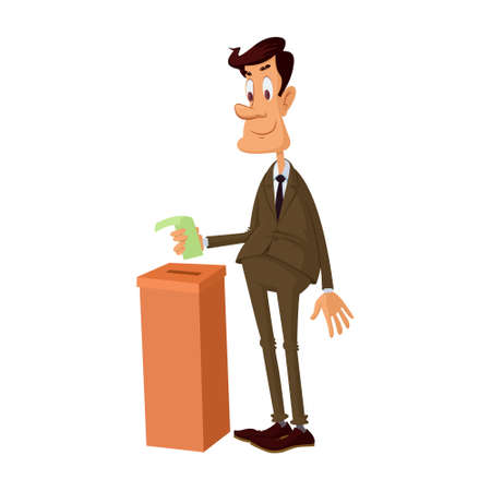 Young man votingのイラスト素材