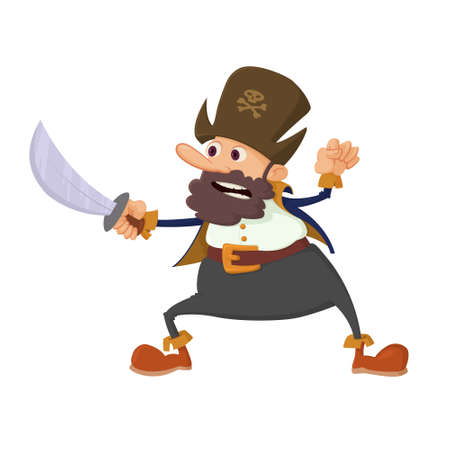 pirate cartoon characterのイラスト素材