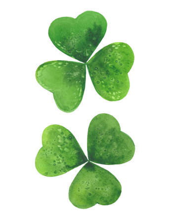 watercolor clover leaves