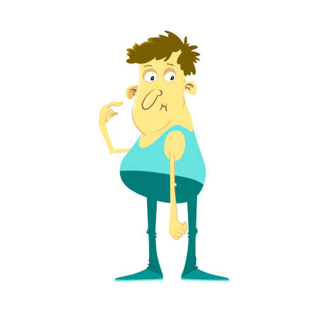 Perplexed man illustrationのイラスト素材