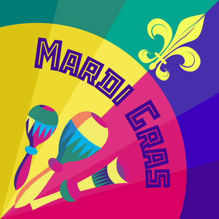 Poster for Mardi Gras celebrationのイラスト素材