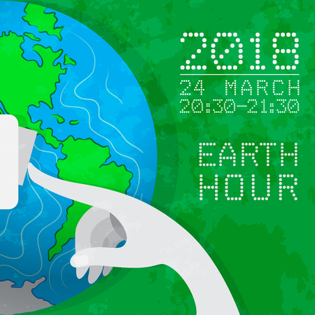 a stylized image of the planet Earth, inscriptionのイラスト素材