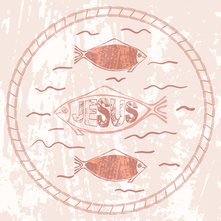Christian symbol fishのイラスト素材