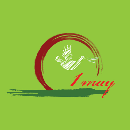 Labor day banner sign. National Day of the United States of America. wrench inscription and stars.のイラスト素材