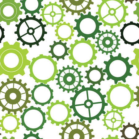 Seamless vector pattern of silhouettes of gearsのイラスト素材