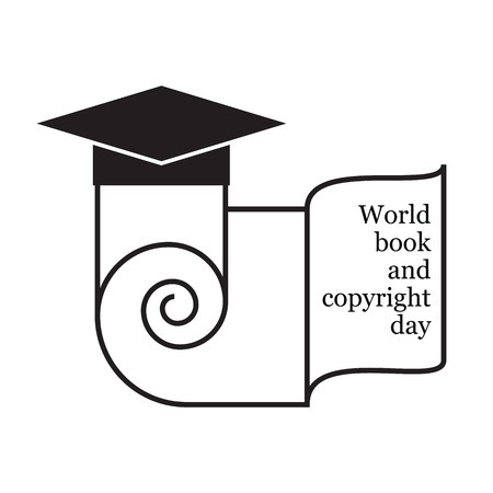 Logo of the world book and copyright day.のイラスト素材