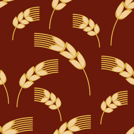 Frame of wheat ears. Cereal label and place for text.のイラスト素材